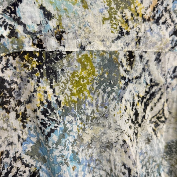 IRO Deniz Printed Long Sleeve Shirt Dress Green Multicolor NWT - Picture 10 of 11